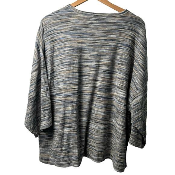 J. Jill Pure Jill Large Earth Tones Top with Pocket Accent - Picture 4 of 5